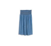 Jeansrock TOM TAILOR, Damen, Gr. 40, clean light stone blau denim, Web, Obermaterial: 100% Lyocell, unifarben, regular fit kniebedeckend, Röcke Jeansrock, mit elastischem Bund (33798405-40) clean ligh