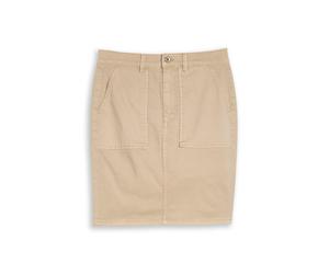 Tom Tailor - Jeansrock mit aufgesetzten Taschen sand stone beige - Gr. - 38