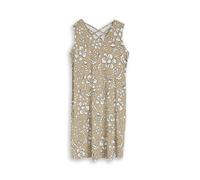 Tom Tailor - Jerseykleid mit Cut-Out-Detail olive big flower design - Gr. - 36