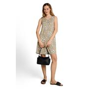 Tom Tailor - Jerseykleid mit Cut-Out-Detail olive big flower design - Gr. - 40