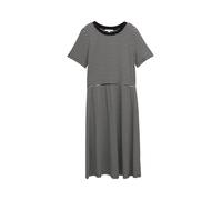 Tom Tailor - Jerseykleid mit Streifenmuster white black irregular stripe - Gr. - 40