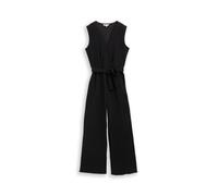 Tom Tailor - Jumpsuit mit Bindegürtel deep black - Gr. - 40