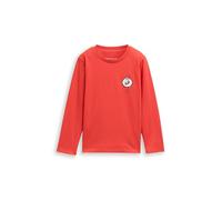 Tom Tailor Jungen 1048528 Kinder Langarmshirt Mit Print, 38337 - Soft Red, 104-110 EU