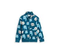 TOM TAILOR Jungen 1048535 Kinder Sweatjacke mit Allover-Print, 39142-Bluish Cozy Monster Design, 128/134