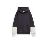TOM TAILOR Jungen Oversize Hoodie Sweatshirt im 2-in-1-Look, grau, Uni, Gr. 164