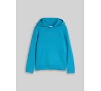 TOM TAILOR Jungen Hoodie-Strickpullover mit Drachen-Print, blau, Uni, Gr. 128/134