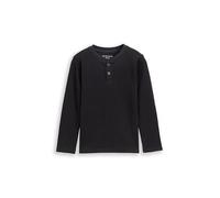 TOM TAILOR Jungen Kinder Henley Langarmshirt mit Waffelstruktur