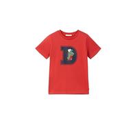 TOM TAILOR Jungen Kinder T-Shirt mit Print,36468 - Flaming red, 92/98