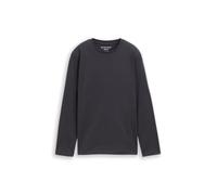TOM TAILOR Jungen Langarmshirt mit Rückenprint, grau, Uni, Gr. 128