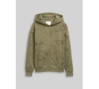 tom tailor kids - Oversize Hoodie Sweatshirt mit Allover-Print khaki natural lines - Gr. - 140