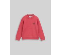 TOM TAILOR Jungen Oversize Strickpullover mit Print, rot, Uni, Gr. 116/122