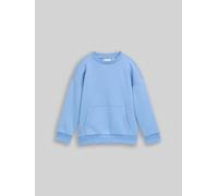 TOM TAILOR Jungen Oversize Sweatshirt mit Kängurutasche, blau, Uni, Gr. 128/134