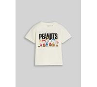 TOM TAILOR Jungen Oversize T-Shirt mit Peanuts-Print, weiß, Uni, Gr. 128/134