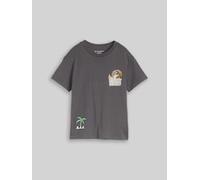 TOM TAILOR Jungen Oversize T-Shirt mit Print, grau, Uni, Gr. 116/122