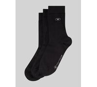 TOM TAILOR Unisex Socken im 3er-Pack, schwarz, Print, Gr. 23-26