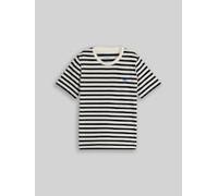 Kurzarmshirt TOM TAILOR, Jungen, Gr. 92/98, schwarz-weiß (navy sanftes weiß stripe), Single Jersey, Obermaterial: 100% Baumwolle, gestreift, regular fit hüftbedeckend, Rundhals, abgesteppte Kante, Shi