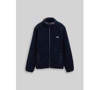 TOM TAILOR Jungen Teddy Jacke mit Stehkragen, blau, Uni, Gr. 176