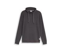 Tom Tailor - Snood Langarmshirt mit Waffelstruktur tarmac grey - Gr. - XL