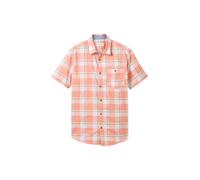 Tom Tailor - Kariertes Kurzarmhemd coral multicol structure check - Gr. - XL