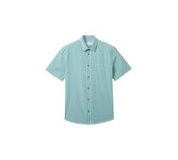 Tom Tailor - Kariertes Kurzarmhemd turquoise white small check - Gr. - M