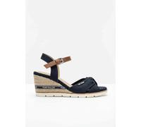 TOM TAILOR Damen 5390407 Keilsandale, Navy, 42 EU