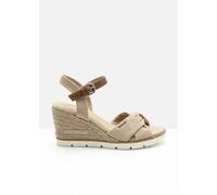 Tom Tailor Damen 5390040007 Keilsandale, Sand, 42 EU