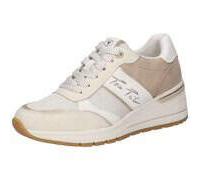 Sneaker TOM TAILOR "Tom Tailor Sneaker Lederimitat/Textil", Damen, Gr. 39, cream, Lederimitat, Textil, Schuhe Sneaker (72394924-39) cream