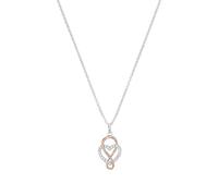 Tom Tailor Kette mit Anhänger für Damen, Sterling Silber 925, mit Zirkonia, 42+3 cm, Bicolor, Herz, Geschenkidee, Halsschmuck, Damenschmuck, 2100582