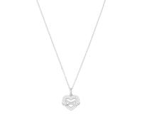 Tom Tailor Kette mit Anhänger für Damen, Sterling Silber 925, mit Zirkonia, 42+3 cm, silber, Herz und Infinity, Geschenkidee, Halsschmuck, Damenschmuck, 2100576