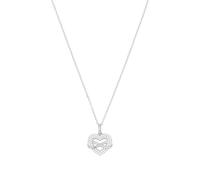 Tom Tailor Kette mit Anhänger für Damen, Sterling Silber 925, mit Zirkonia, 42+3 cm, silber, Herz und Infinity, Geschenkidee, Halsschmuck, Damenschmuck, 2100576