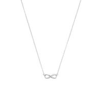 Tom Tailor Kette mit Anhänger für Damen, Sterling Silber 925, mit Zirkonia, 42+3 cm, silber, Infinity, Geschenkidee, Halsschmuck, Damenschmuck, 2100583