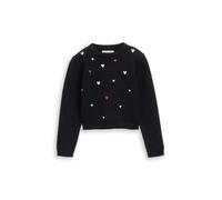 tom tailor kids - Cropped Strickpullover mit Stickerei sky captain blue - Gr. - 98