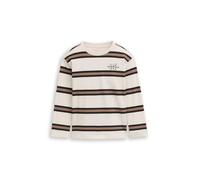 tom tailor kids - Langarmshirt mit Streifenmuster beige brown stripe - Gr. - 128/134