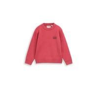 tom tailor kids - Oversize Strickpullover mit Print Berry Red - Gr. - 98