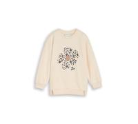 Sweatshirt TOM TAILOR, Damen, Gr. 104/110, light almond, Sweatware, Obermaterial: 70% Baumwolle, 30% Polyester, bedruckt, oversize normal, Rundhals, Rippbündchen, Sweatshirts Sweatshirt, mit Print (50