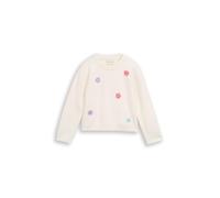 tom tailor kids - Strickpullover mit Blumen-Stickerei Gardenia White - Gr. - 110