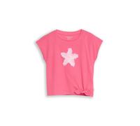 T-Shirt TOM TAILOR, Mädchen, Gr. 92/98, flashy pink, Single Jersey, Obermaterial: 100% Baumwolle, regular fit, Shirts T-Shirt (25888452-92) flashy pink