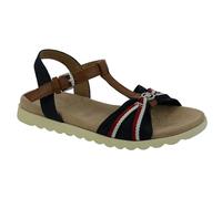 TOM TAILOR Kinder 3271003 Sandaletten T-Steg Streifen, Farbe:Navy, Größe:32