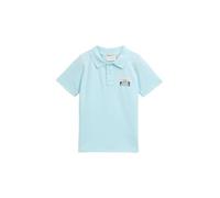 Poloshirt TOM TAILOR, Jungen, Gr. 92/98, blau (icy blau), Piquu00e9, Obermaterial: 100% Baumwolle, bedruckt, casual, regular fit taillenbedeckt, Kurzarm, Shirts, mit kleinem Brust Print (14218630-92)