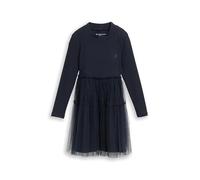 TOM TAILOR Mädchen 1048731 Kinder Mini-Kleid mit Tüllrock, 10668-Sky Captain Blue, 116/122