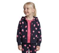 Kapuzensweatjacke TOM TAILOR, Jungen, Gr. 92/98, big strawberry print, Sweatware, Obermaterial: 100% Baumwolle, bedruckt, normal hüftbedeckend, Rundhals, Flachstrickbündchen, Sweatjacken, mit Erdbeer-