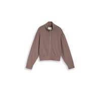 Sweatjacke TOM TAILOR, Damen, Gr. 176, rusty braun, Sweatware, Obermaterial: 100% Baumwolle, unifarben, regular fit normal, ohne Ausschnitt, elastischer Bund, Sweatjacken Sweatjacke, mit Stehkragen (4