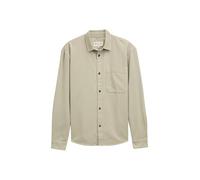 Langarmhemd TOM TAILOR DENIM Gr. XXL, N-Gr, beige abbey stone, Herren, Web, Obermaterial: 100% Baumwolle, unifarben, Hemden, mit Brusttasche, aus reiner Baumwolle (41497461-XXL) beige abbey stone