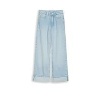 Tom Tailor Kinder-Wide-Leg-Fit-Jeans mit Umschlag - Mädchen - Gr. 170 - dunkelblau
