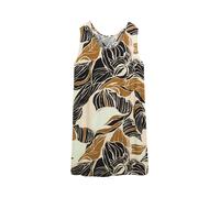 Tom Tailor - Kleid aus Viskose neutral cut leaves design - Gr. - 36