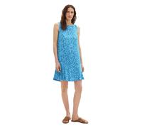 TOM TAILOR - Volant Kleid blue geo design 46
