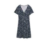 Tom Tailor - Kleid mit Raffungen multicolor navy dot structure - Gr. - 36
