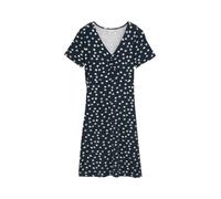 Tom Tailor - Kleid mit Raffungen navy green dots - Gr. - 40