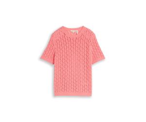 Tom Tailor - Kurzarm Strickpullover soft fuchsia pink - Gr. - S