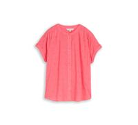 Tom Tailor - Kurzarmbluse mit Stehkragen pink - Gr. - 36